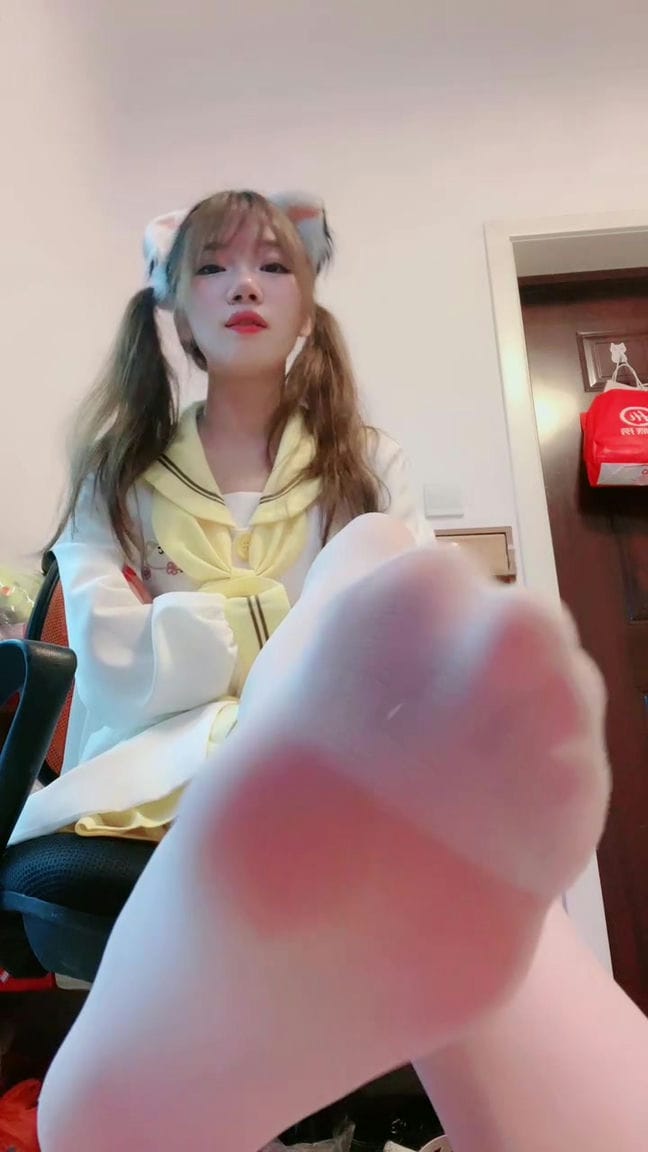 【TZ483】妍  淡黄长裙裸足灯【最新视频】