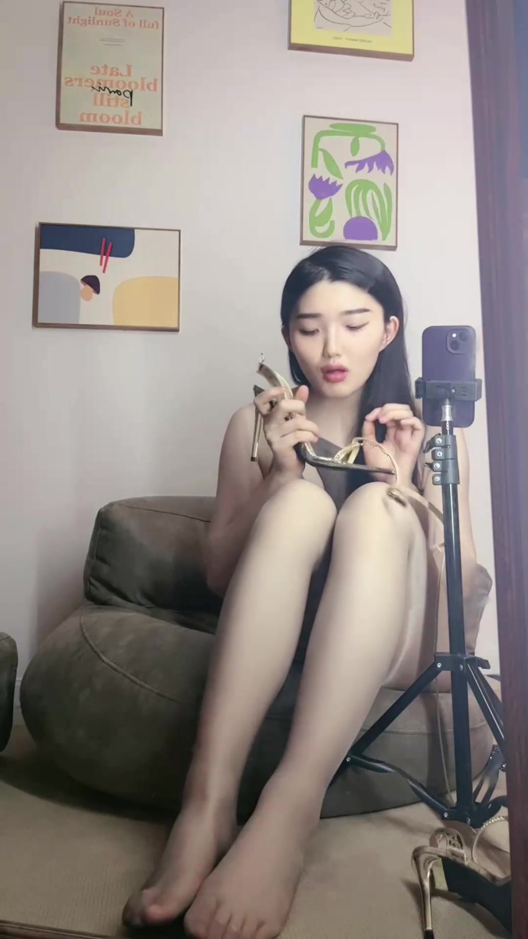 【TZ9757】mimidamnhot灰丝高跟口水榨精